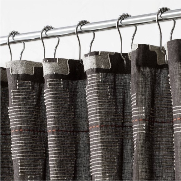 NWT JUNGALOW × OPALHOUSE day in day out shower curtain -black - Picture 3 of 8